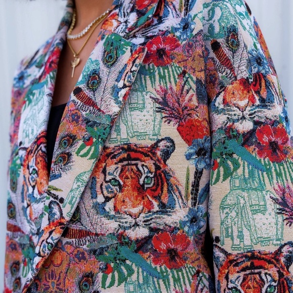 Dressed in LALA Jackets & Blazers - Dressed in Lala Scorpio Coat in Wild Soul Jacquard 2XL/3XL
